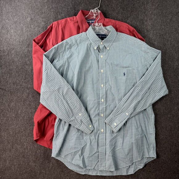 Lot Of 2 Ralph Lauren Blake Shirt Men’s Large Button Down Pony Cotton Casual - Picture 1 of 12